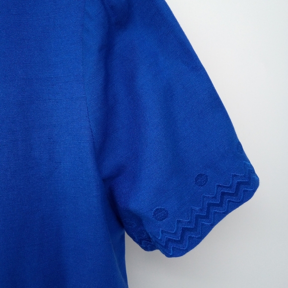 Jessica Howard Petite Blue 2 Piece Dress Open Cardigan Set Cruise Resort Lined 6 - Picture 6 of 12